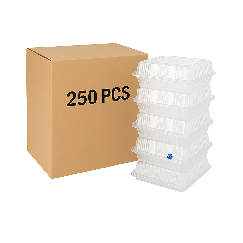 12-Cup Plastic Hinged Mini Cupcake/Muffin Container (250pcs)