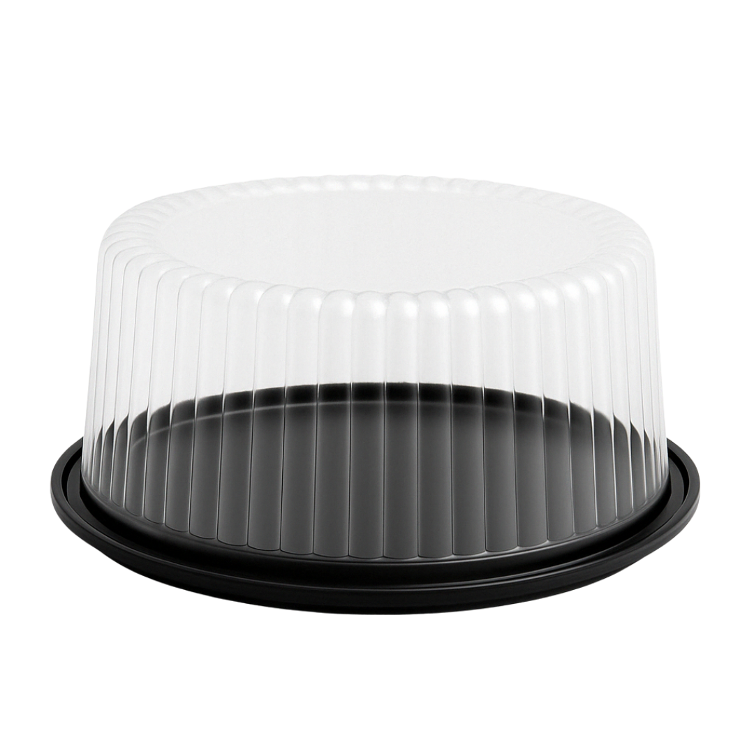 10" Low Dome Plastic Cake Display Container (2-Piece)