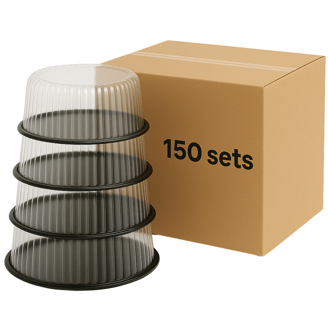 10" High Dome Plastic Cake Display Container (2-Piece)