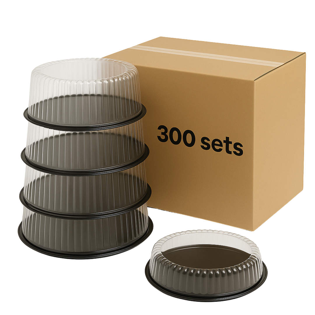 11.5" Low Dome Plastic Cake Display Container (2-Piece)