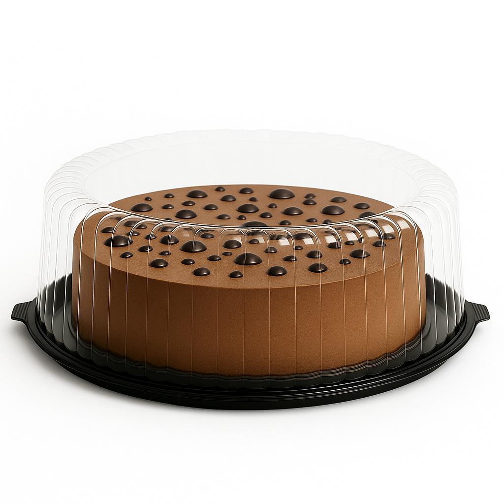 11.5" Low Dome Plastic Cake Display Container (2-Piece)