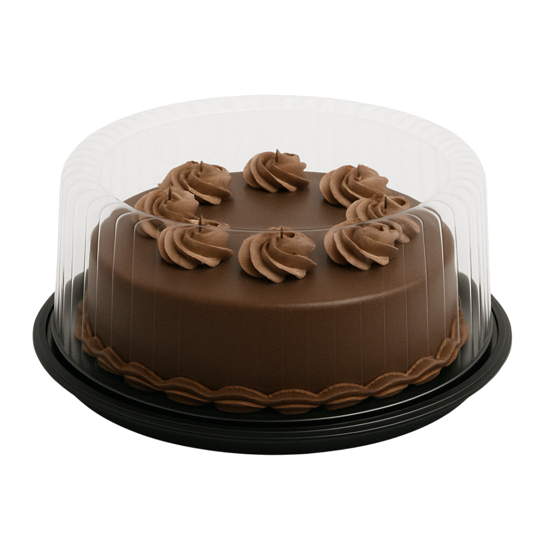 10" Low Dome Plastic Cake Display Container (2-Piece)