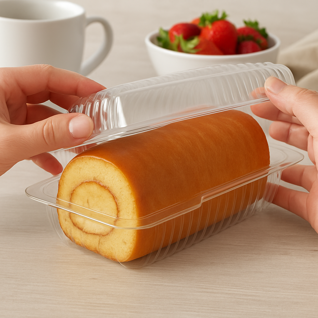 9"x5" Clear Cake Roll/Loaf Container(300pcs)