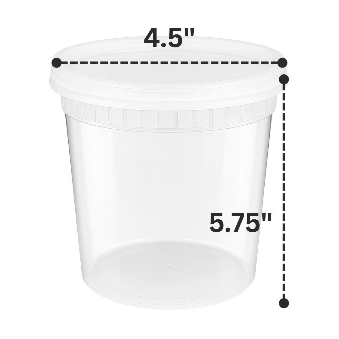32oz Plastic Deli Container (500 pcs)