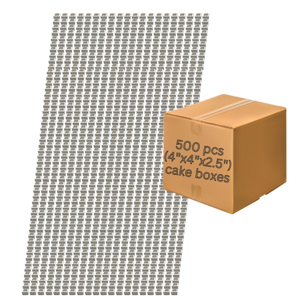 Window Cake Box 4"x4"x2½" (500pcs)