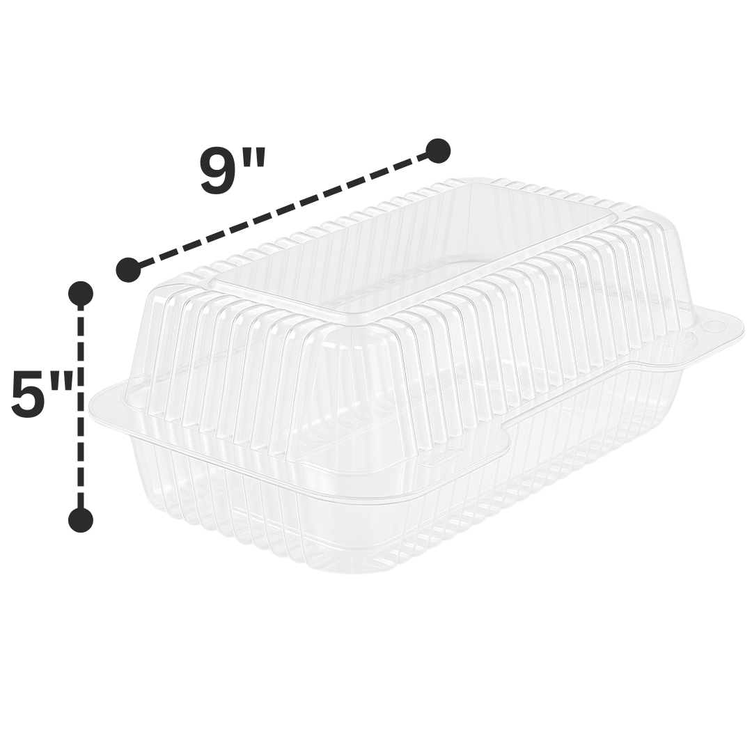 9"x5" Clear Cake Roll/Loaf Container(300pcs)