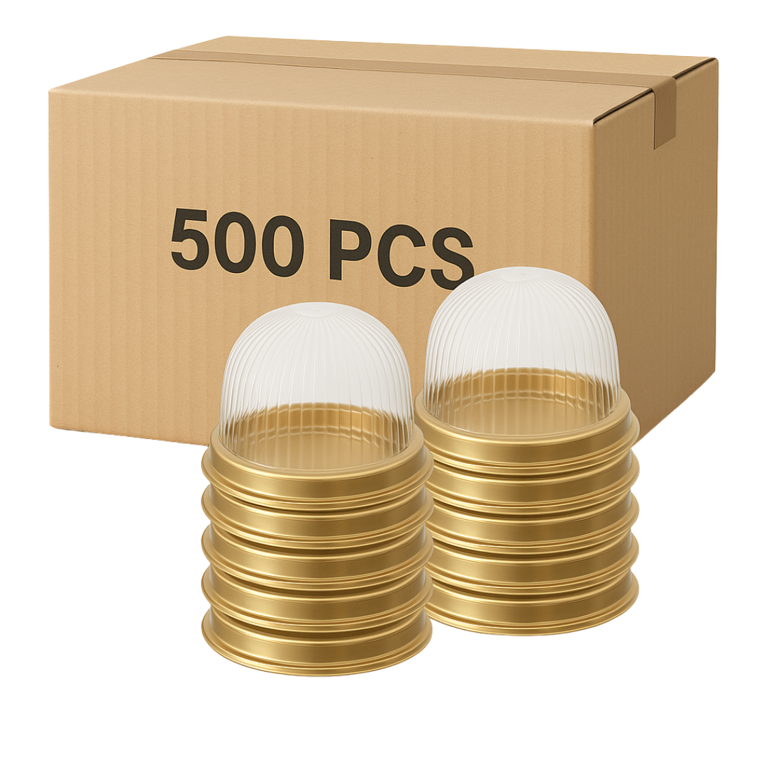 4" Gold Bottom Mini Individual Plastic Cake Container