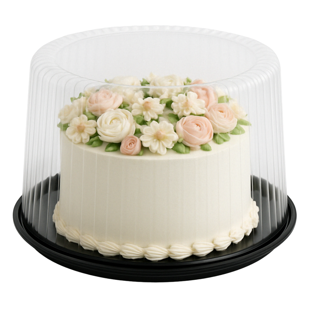 10" High Dome Plastic Cake Display Container (2-Piece)