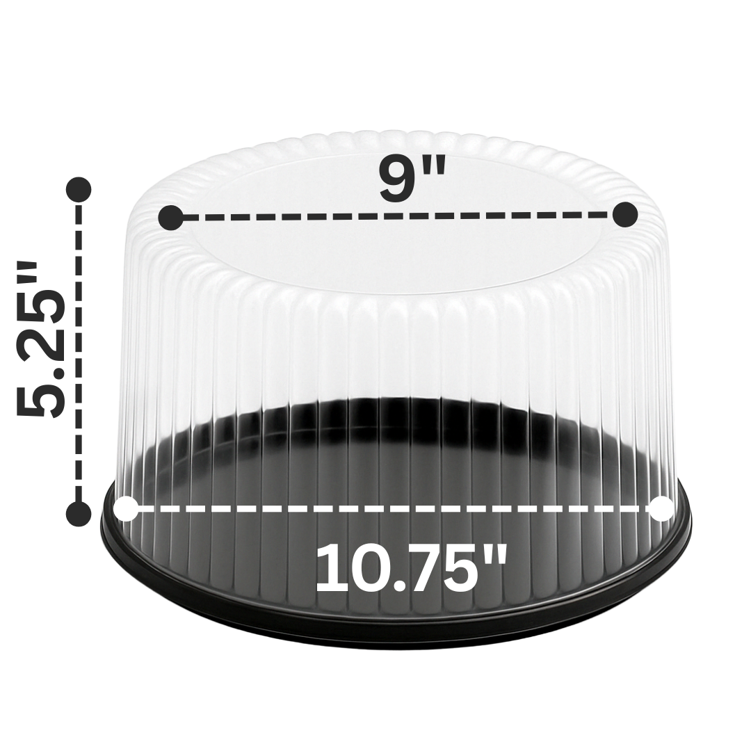 9" High Dome Plastic Cake Display Container (2-Piece)