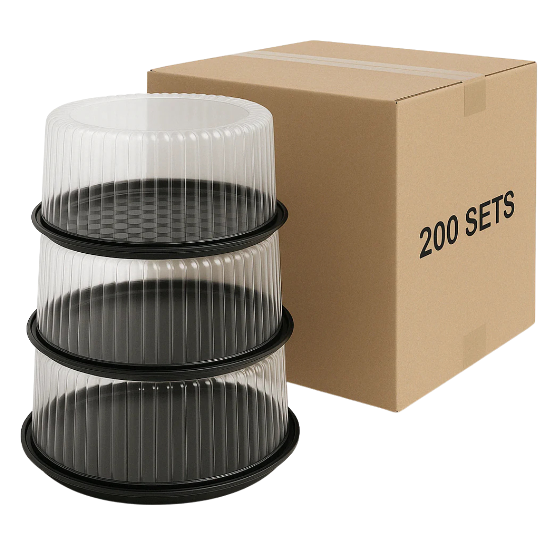 9" High Dome Plastic Cake Display Container (2-Piece)