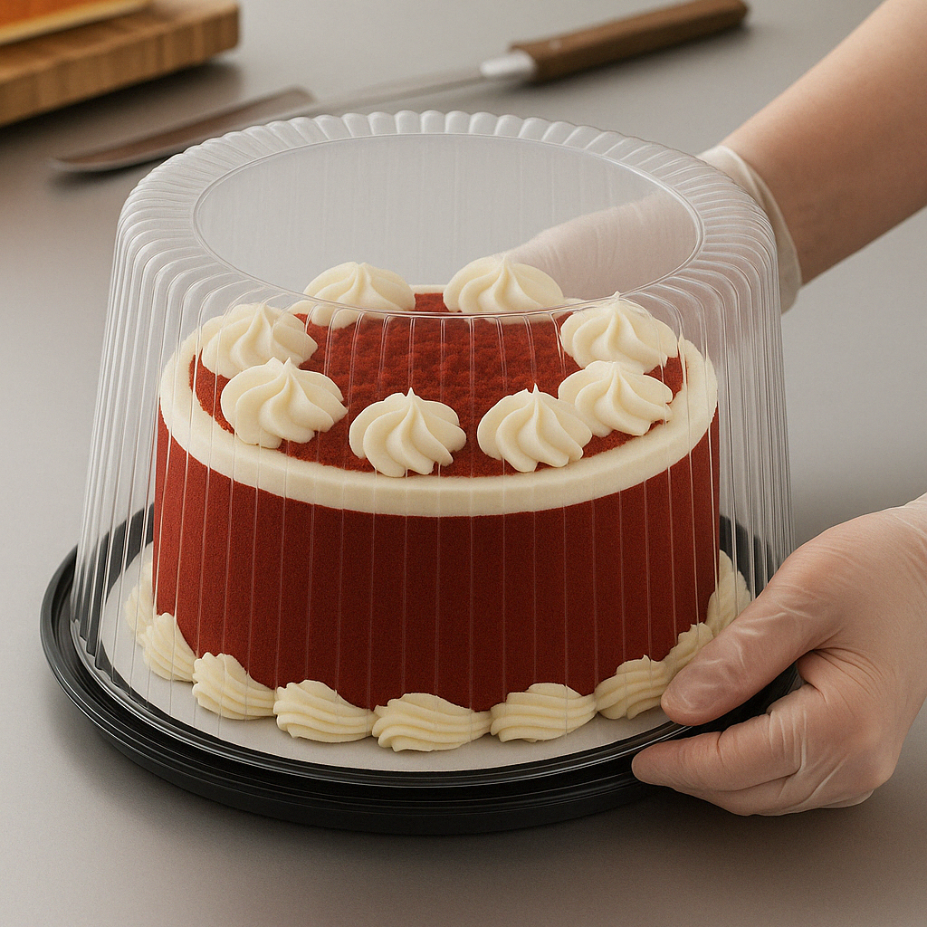 9" High Dome Plastic Cake Display Container (2-Piece)