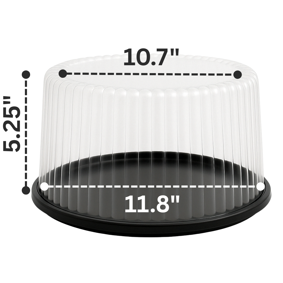 10" High Dome Plastic Cake Display Container (2-Piece)