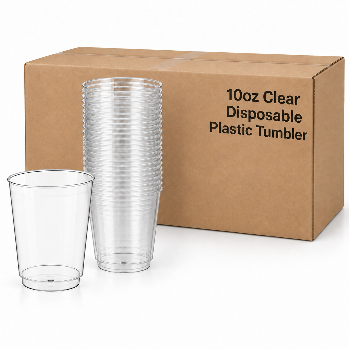 10 oz Crystal Clear Hardwall Plastic Tumbler (500pcs)