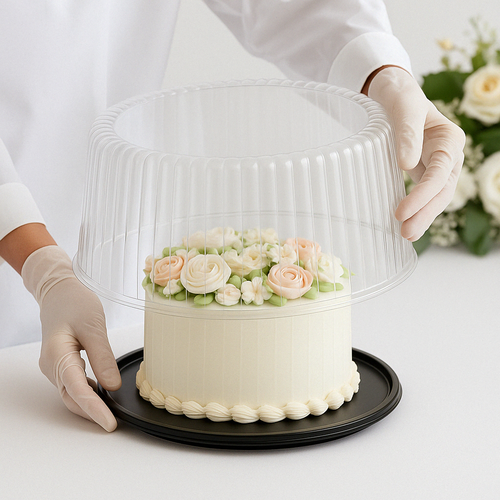 10" High Dome Plastic Cake Display Container (2-piece set) (50 sets)