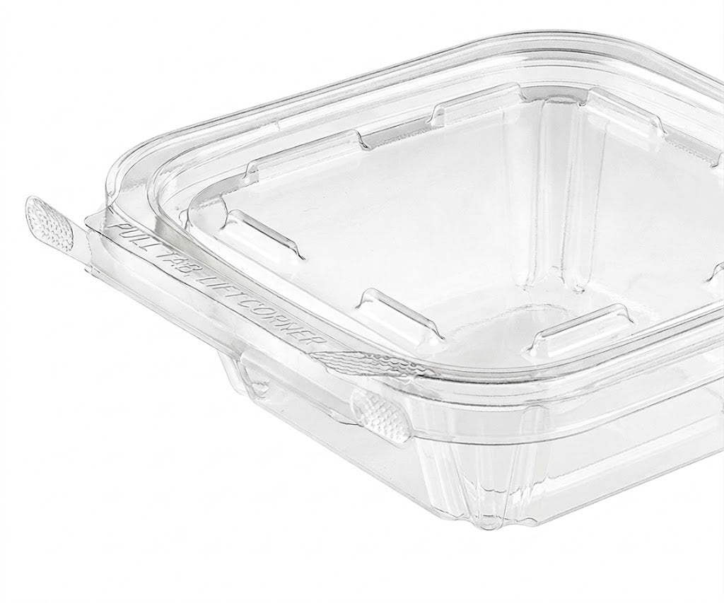 16oz Hinged Flat Lid Container with Safe Seal (200pcs)