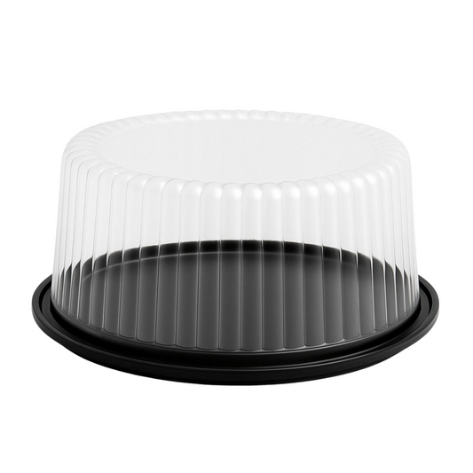 10" Low Dome Plastic Cake Display Container (2-Piece)