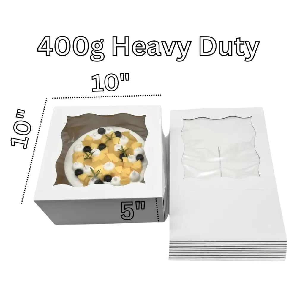 10’’ Cake Box & Board Bundle (12 Boards + 12 Boxes)