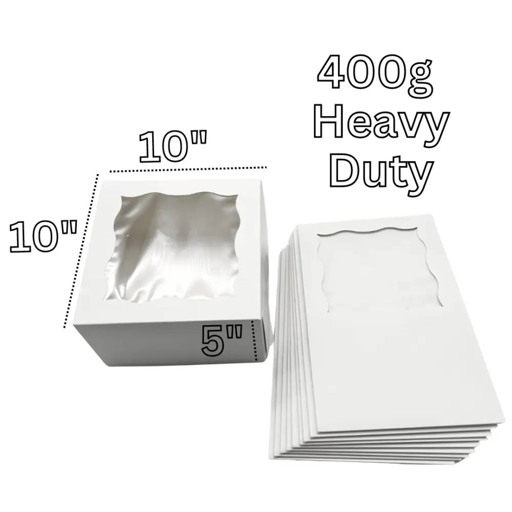 10’’ Cake Box With Window (400G Heavy Duty)