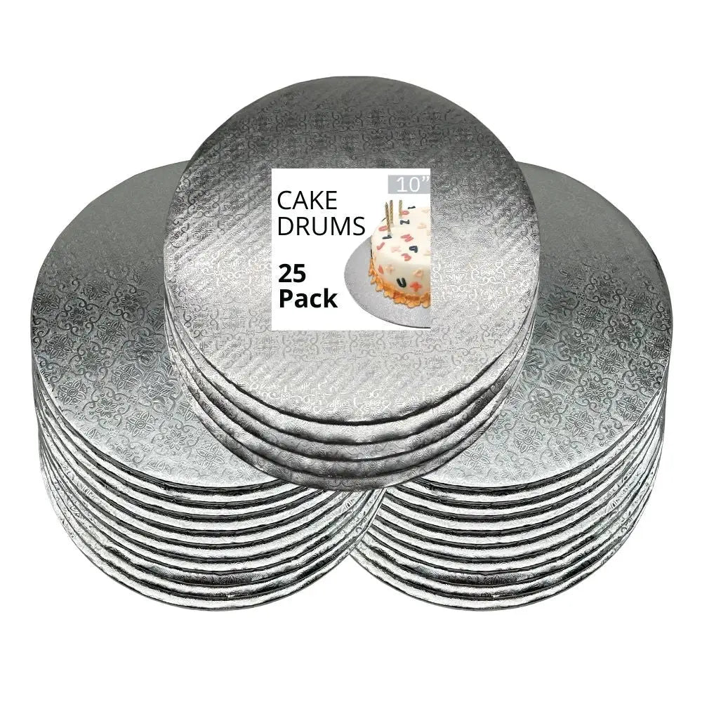 10’’ Silver Cake Drum 1/4’’ Thickness