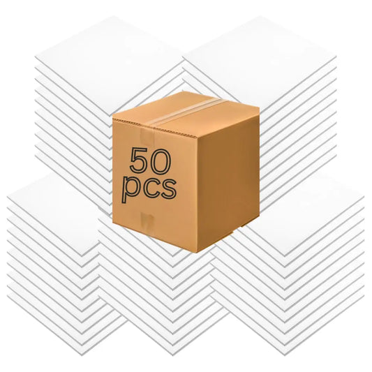 10’’ Square Cake Board Glossy White 1/4’’ Thickness 50 Pcs (1 Case)