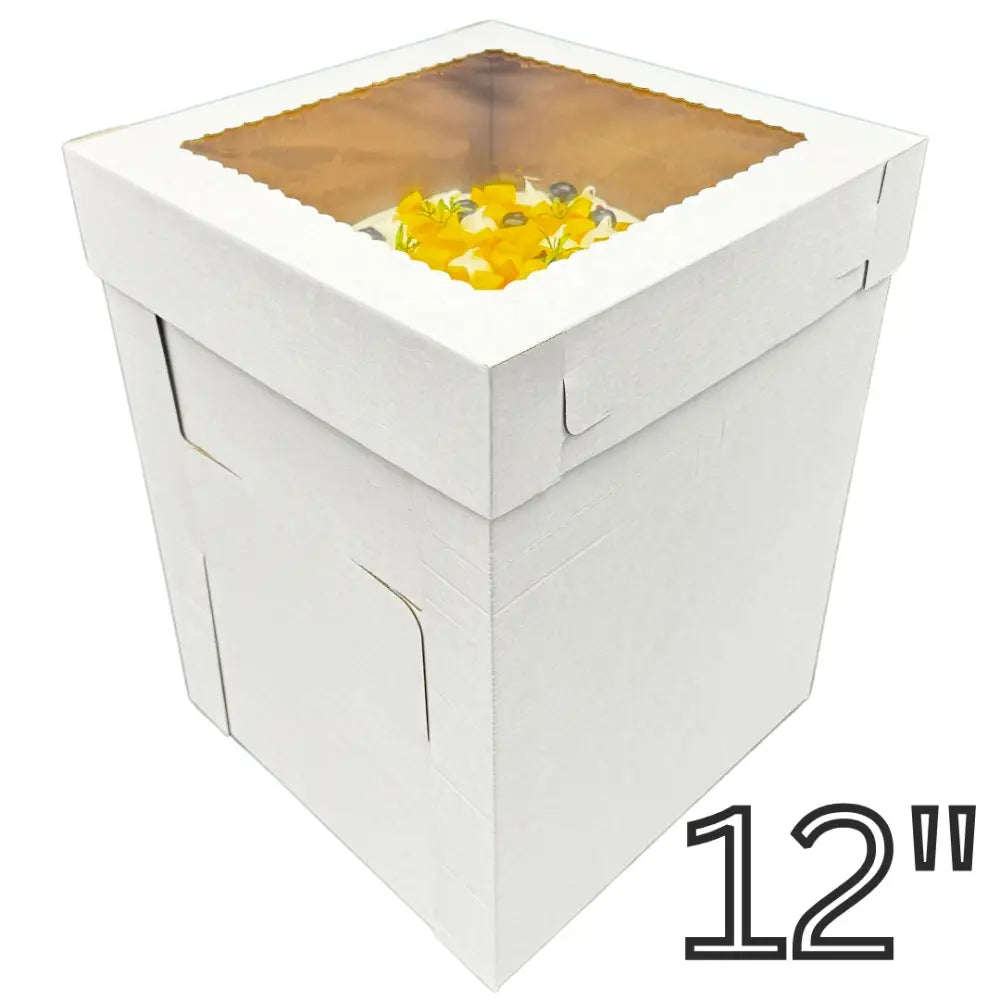12’’ Flexi-Height Adjustable Cake Box With Window (12’’/14’’/16’’Height)