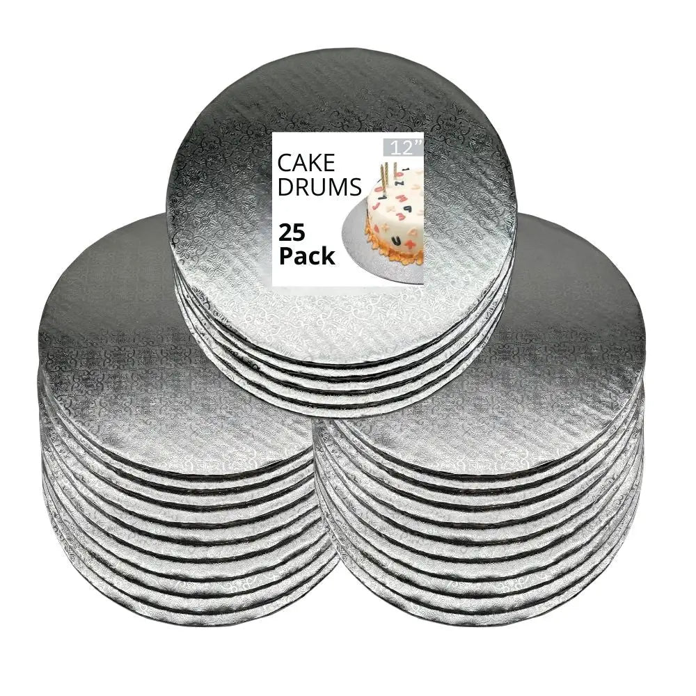 12’’ Silver Cake Drum 1/4’’ Thickness
