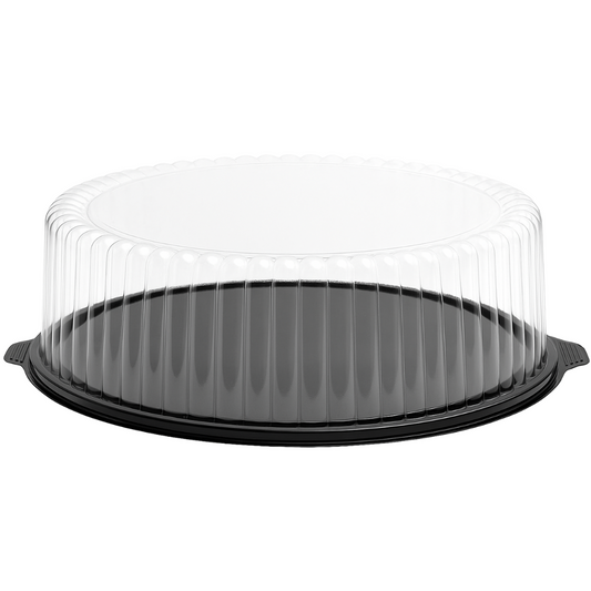 11.5" Low Dome Plastic Cake Display Container (2-Piece)