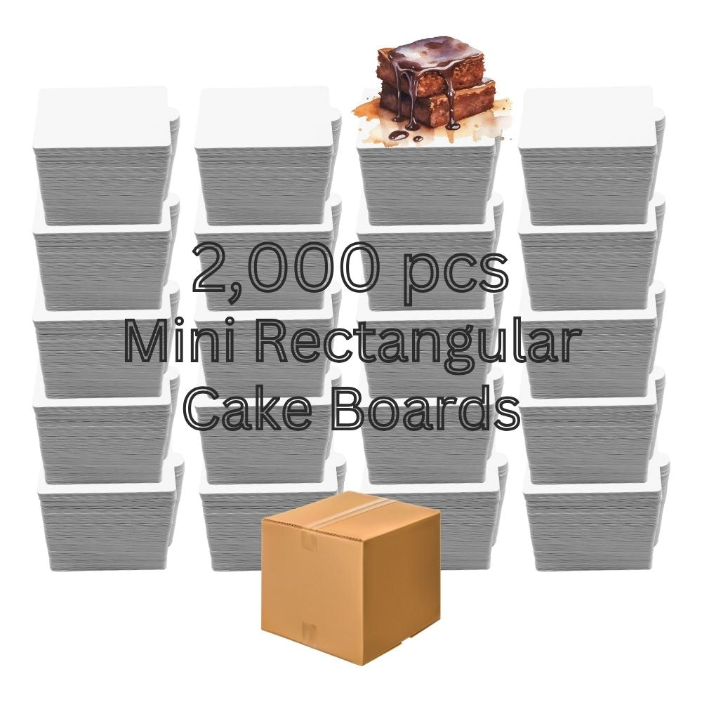 Mini Rectangle Cake Board with Tab 4.5"x3" (2000pcs)