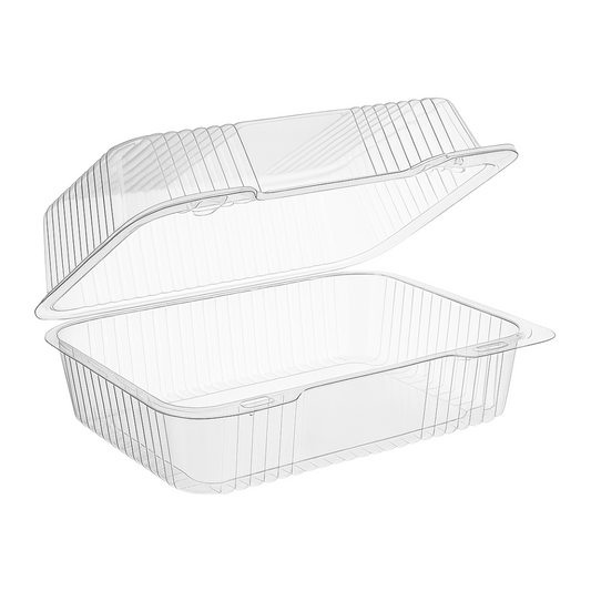 9"x4"x3.5" Hinged PET Plastic Container (150pcs)