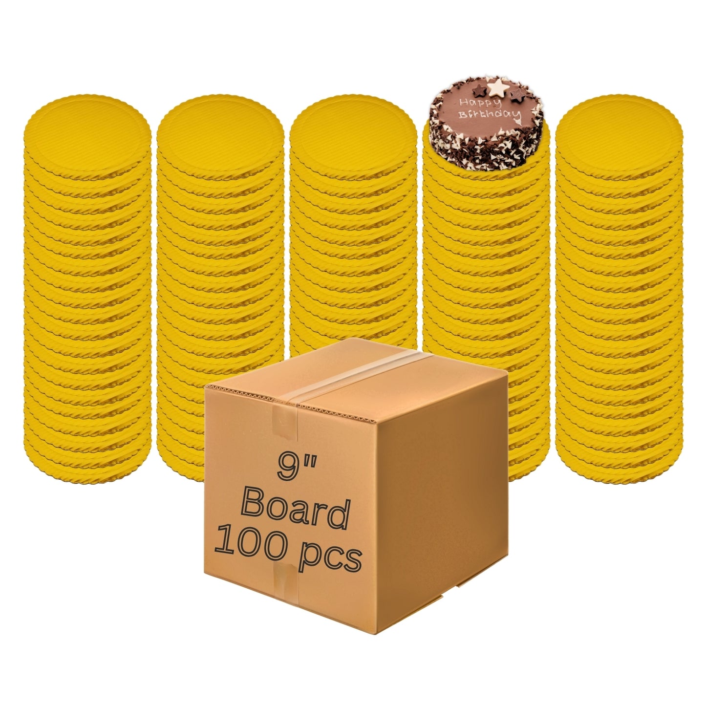 Single Wall Cake Board 9" (100pcs)
