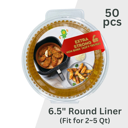 6.5" Round Air Fryer Liner (50 sheets) (52 packs)