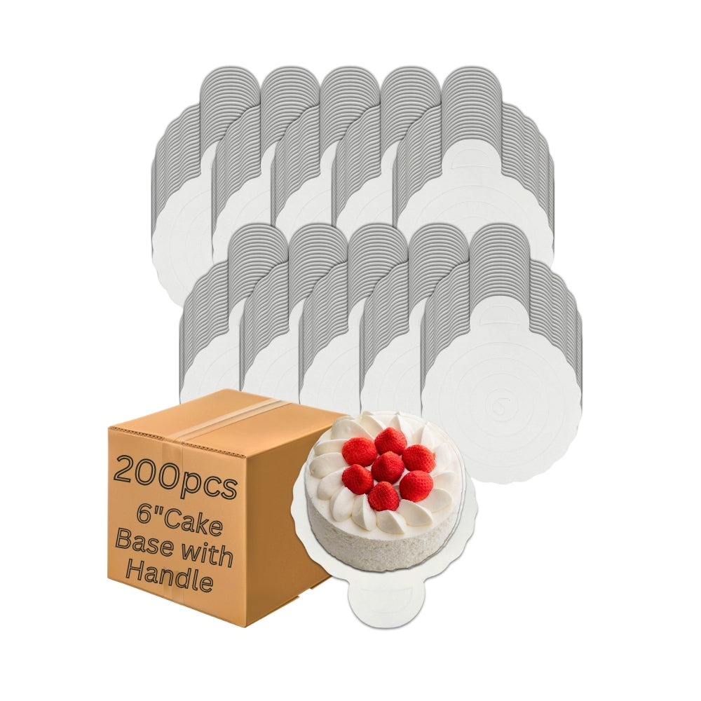 Ivory Color Cake and Mousse Board 6" with Tab (200pcs)