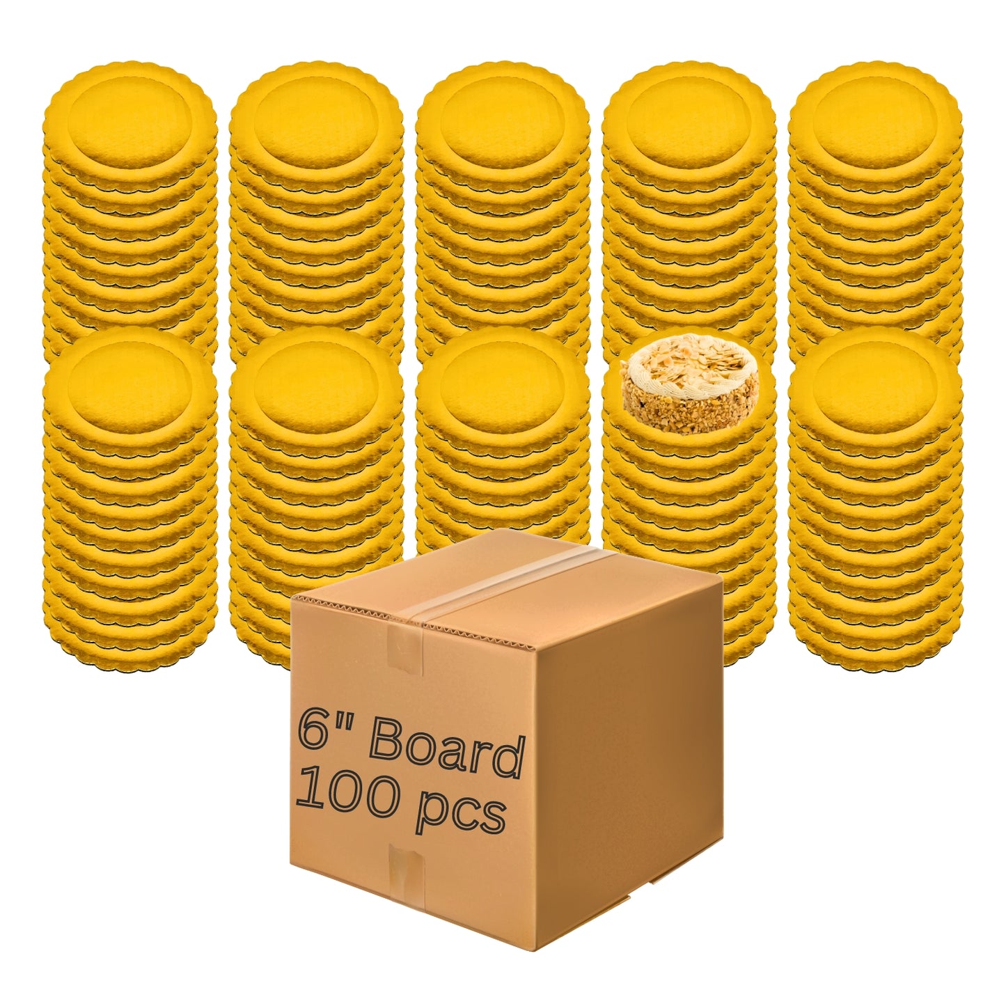 Single Wall Cake Board 6" (100pcs)