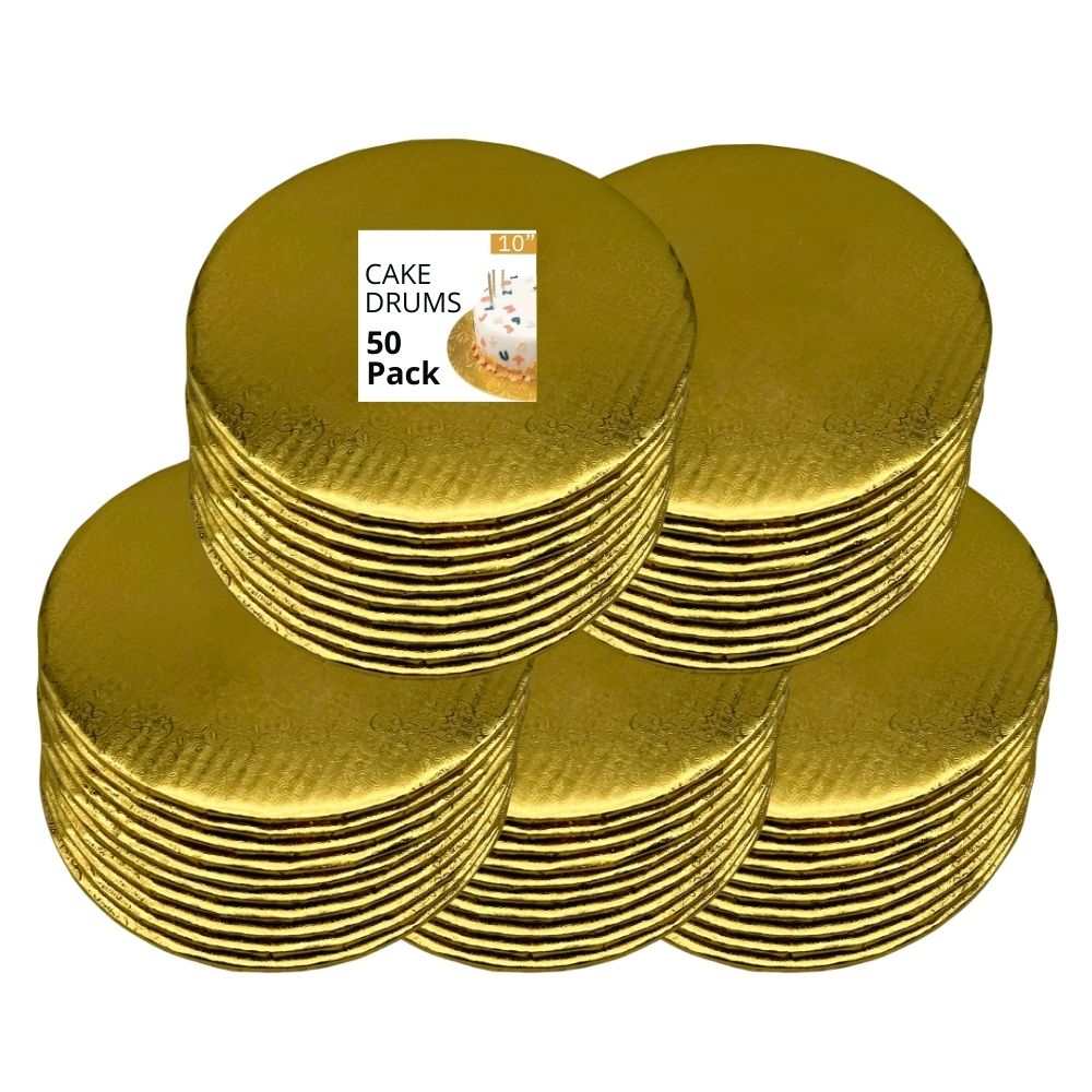 10" Gold Cake Drum 1/4" Thickness (50pcs)