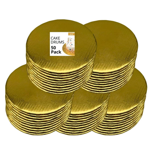 10" Gold Cake Drum 1/4" Thickness (50pcs)
