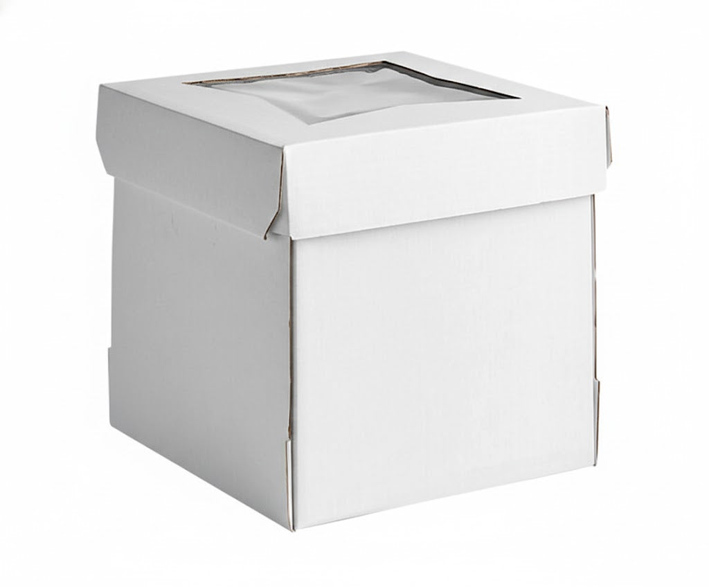 10"x10"x10" Tall Cake Box with Widow Top (25pcs)