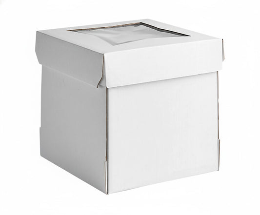 10"x10"x10" Tall Cake Box with Widow Top (25pcs)