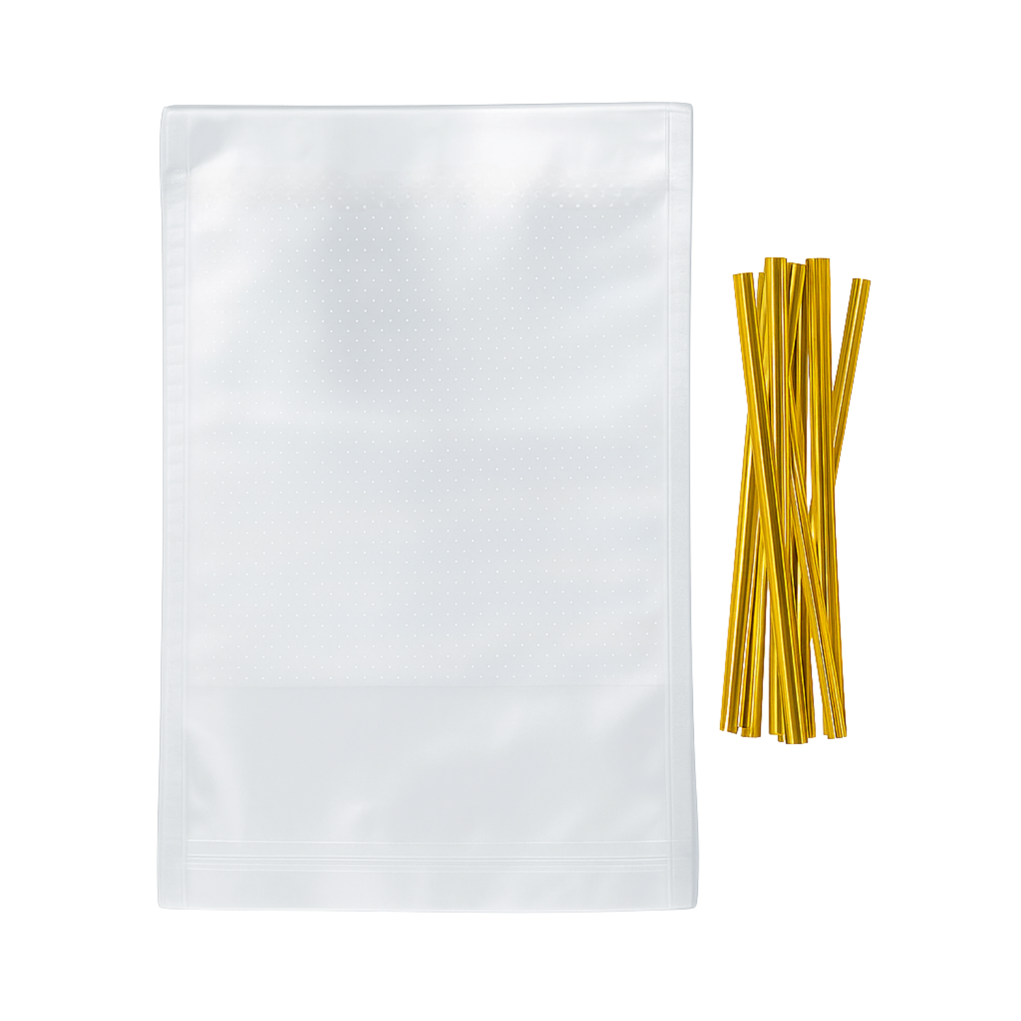 Micro Perforation Bread Bag with Twist Tin Tie 9"x15"x3" (200pcs) (10 packs)