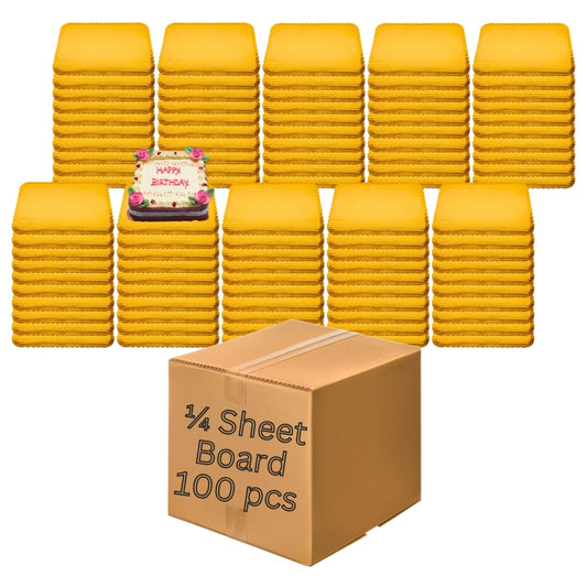 Single Wall Quarter Sheet Cake Board 13"x9" (100pcs)