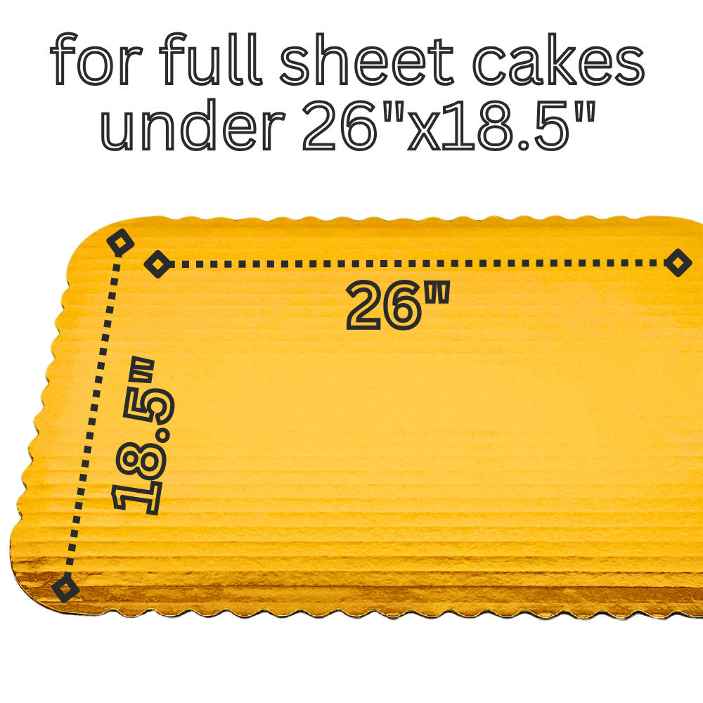 Single Wall Full Sheet Cake Board 26"x 18.5" (50pcs)