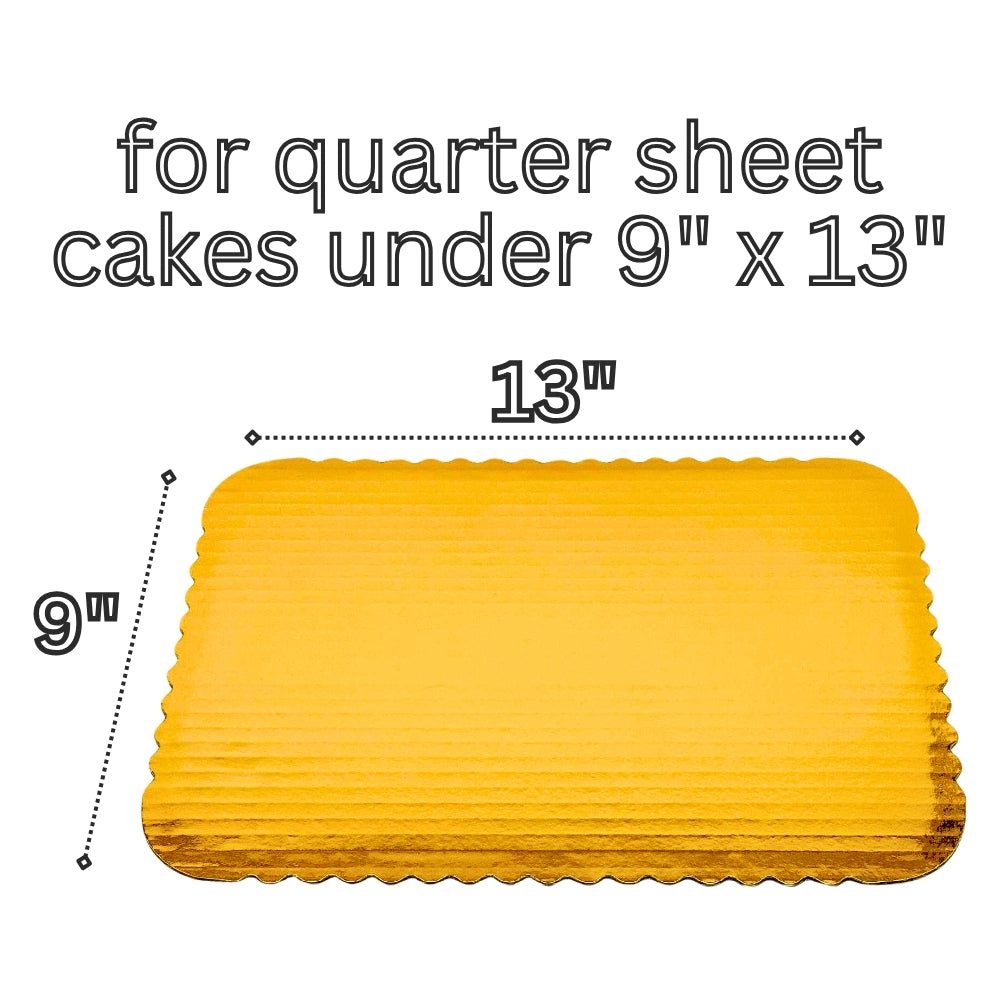 Single Wall Quarter Sheet Cake Board 13"x9" (100pcs)