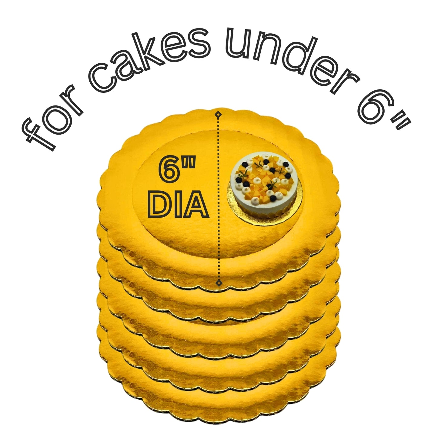 Single Wall Cake Board 6" (100pcs)