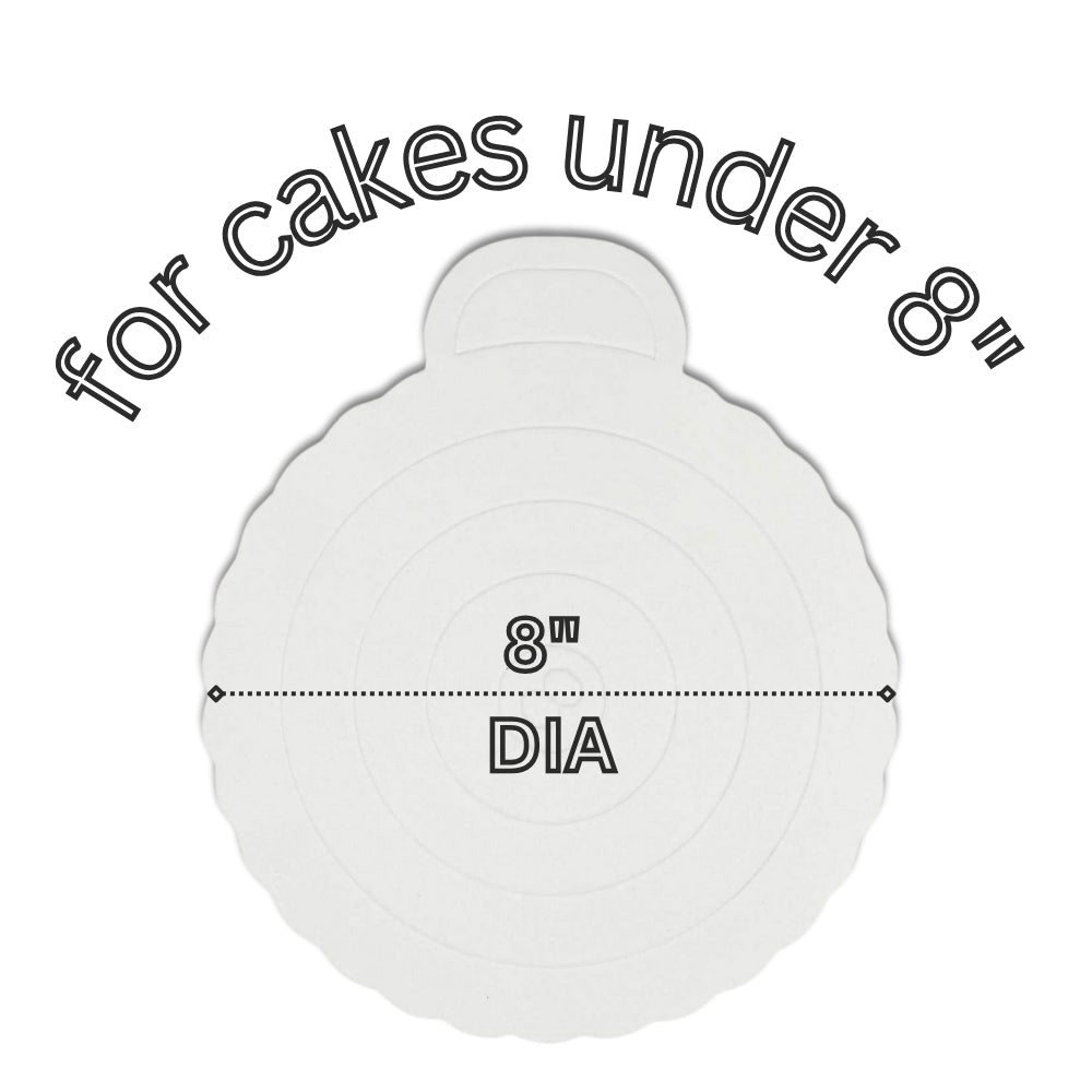 Ivory Color Cake and Mousse Board 8" with Tab (200pcs)