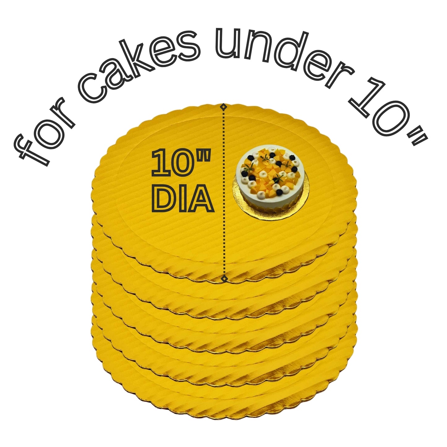 Single Wall Cake Board 10" (100pcs)