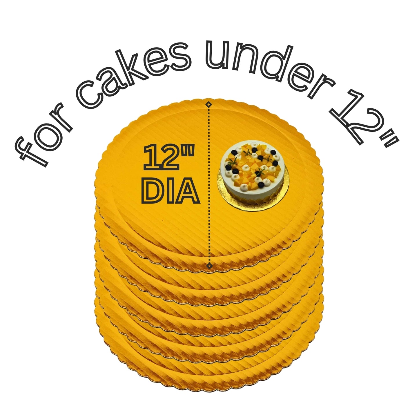 Single Wall Cake Board 12" (100pcs)