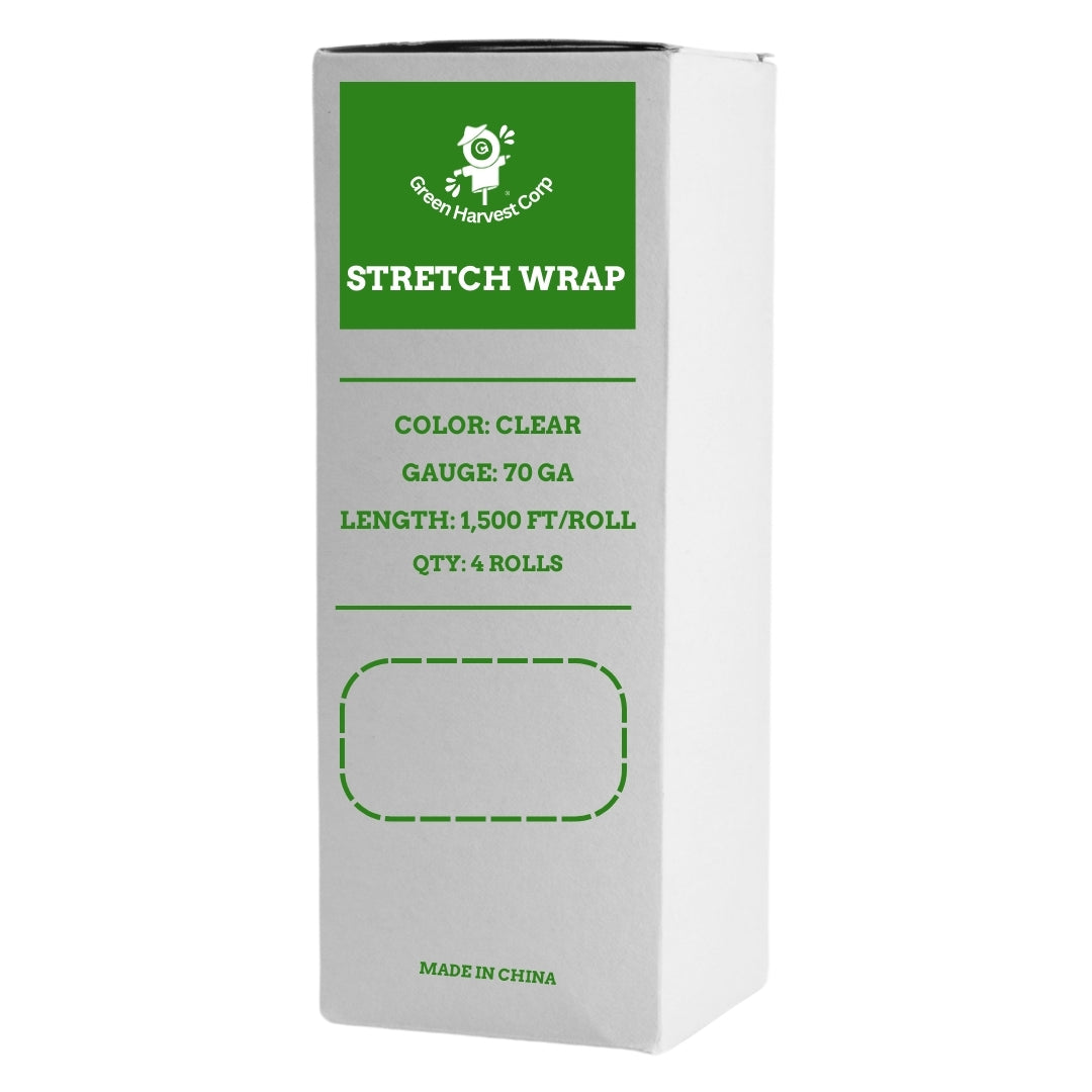 Shrink Wrap Stretch Film 18"x1,500FT 70GA (4 rolls)