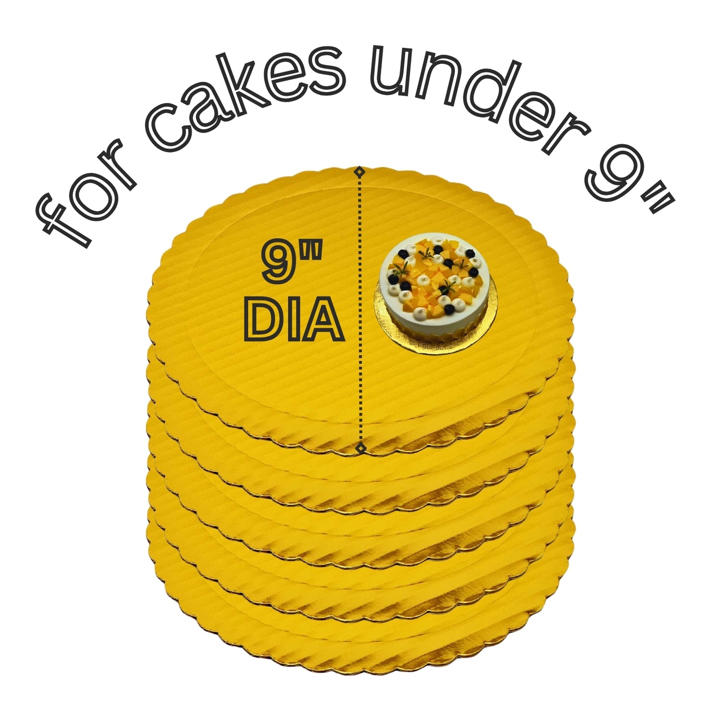 Single Wall Cake Board 9" (100pcs)