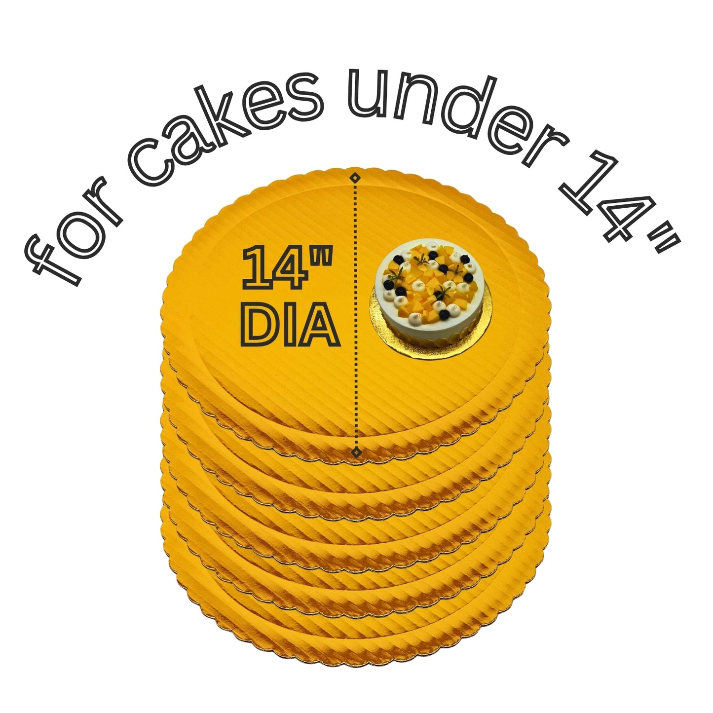 Single Wall Cake Board 14" (100pcs)