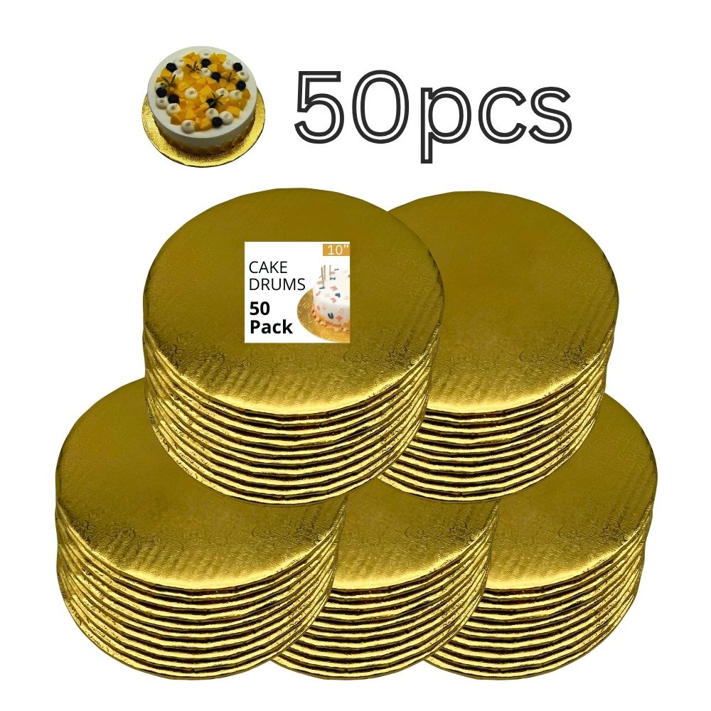 10" Gold Cake Drum 1/4" Thickness (50pcs)