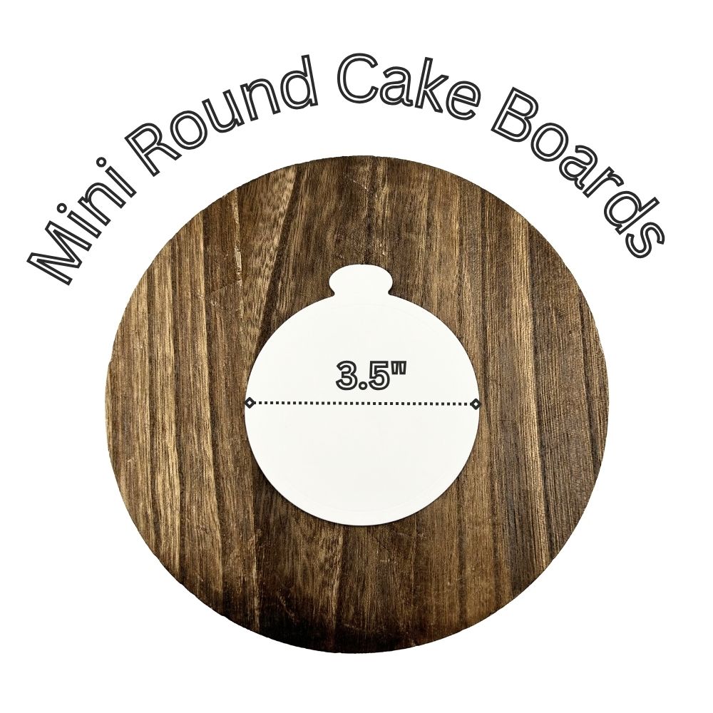Mini Round Cake Board with Tab 3.5" (2000pcs)